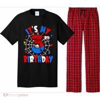 3 Years Old It_s My 3rd Birthday Spider Theme Party Pajama Set thumb 0
