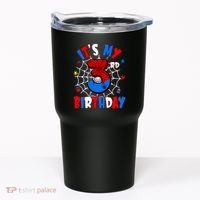 3 Years Old It_s My 3rd Birthday Spider Theme Party Tumbler thumb 0