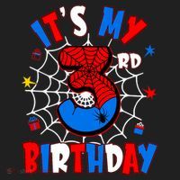 3 Years Old It_s My 3rd Birthday Spider Theme Party Golf Towel thumb 3