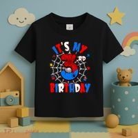 3 Years Old It_s My 3rd Birthday Spider Theme Party Toddler T-Shirt thumb 3