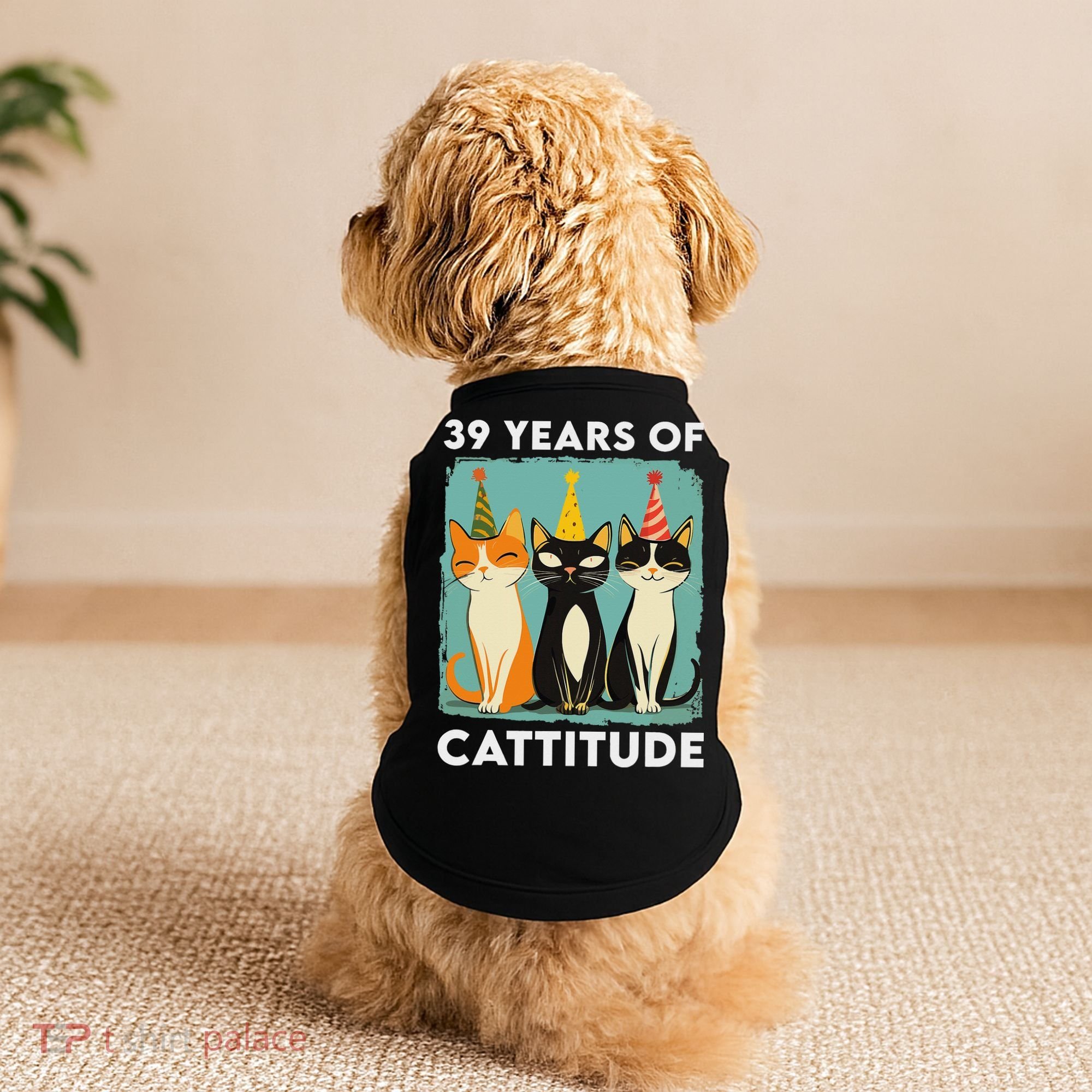 39 Years Of Cattitude 39th Birthday Cat Lover 39 Years Old Doggie Tank