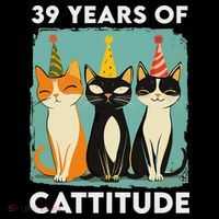 39 Years Of Cattitude 39th Birthday Cat Lover 39 Years Old Coffee Mug thumb 5