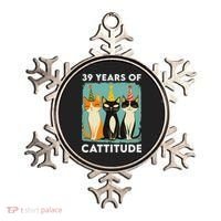 39 Years Of Cattitude 39th Birthday Cat Lover 39 Years Old Ornament thumb 0