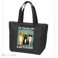 39 Years Of Cattitude 39th Birthday Cat Lover 39 Years Old Tote Bag thumb 3