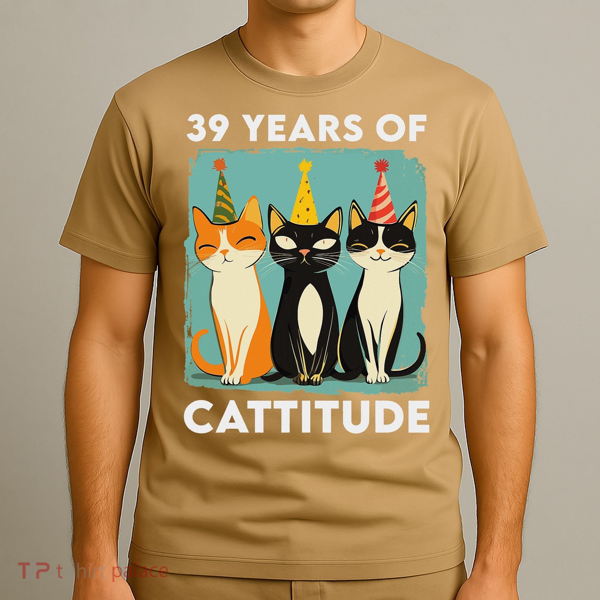 39 Years Of Cattitude 39th Birthday Cat Lover 39 Years Old T-Shirt
