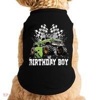 3 Year Old 3rd Birthday Boy Monster Truck Car Gift Doggie Tank thumb 0