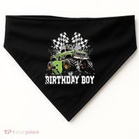 3 Year Old 3rd Birthday Boy Monster Truck Car Gift USA-Made Doggie Bandana thumb 0