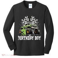3 Year Old 3rd Birthday Boy Monster Truck Car Gift Kids Long Sleeve Shirt thumb 0
