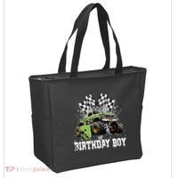 3 Year Old 3rd Birthday Boy Monster Truck Car Gift Tote Bag thumb 2