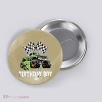 3 Year Old 3rd Birthday Boy Monster Truck Car Gift Button thumb 0