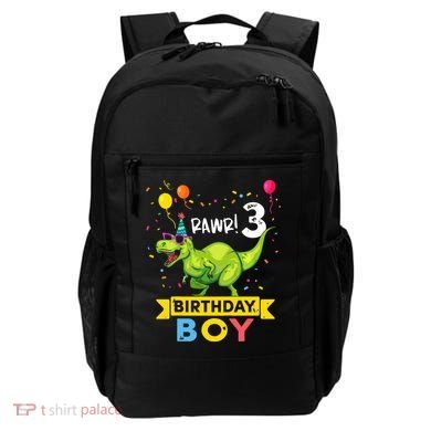 3 Year Old 3rd Birthday Boy T Rex Dinosaur Backpack