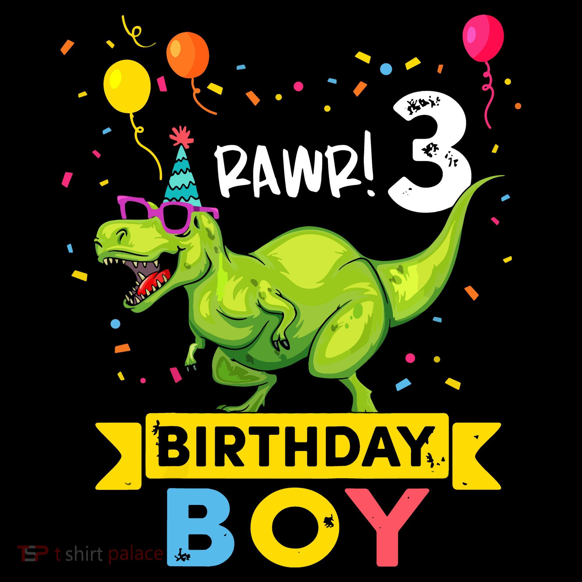 3 Year Old 3rd Birthday Boy T Rex Dinosaur Kids Sweatshirt
