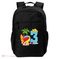 3 Year Old Beach Ball Pool Party Birthday Summer Vacation Backpack thumb 0