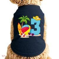 3 Year Old Beach Ball Pool Party Birthday Summer Vacation Doggie Tank thumb 0