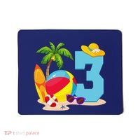 3 Year Old Beach Ball Pool Party Birthday Summer Vacation Mousepad thumb 0