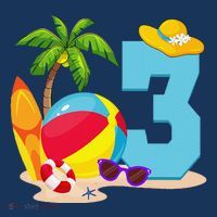 3 Year Old Beach Ball Pool Party Birthday Summer Vacation Kids Hoodie thumb 5
