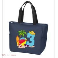 3 Year Old Beach Ball Pool Party Birthday Summer Vacation Tote Bag thumb 3