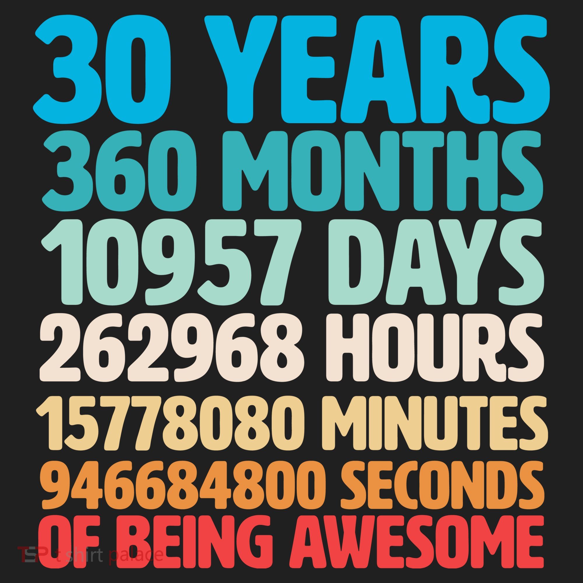 30 Years Of Being Awesome 30th Birthday Time Breakdown Beanie