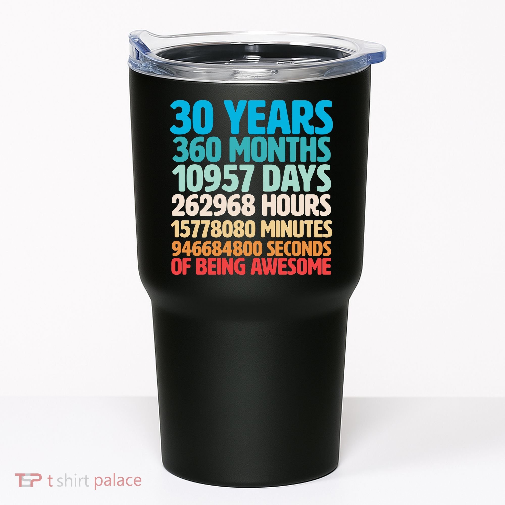 30 Years Of Being Awesome 30th Birthday Time Breakdown Tumbler