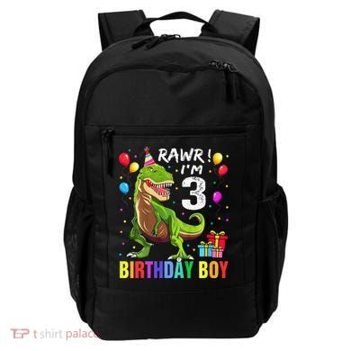 3 Year Old 3rd Birthday T Rex Dinosaur Backpack