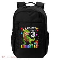 3 Year Old 3rd Birthday T Rex Dinosaur Backpack thumb 0