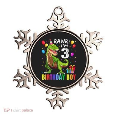 3 Year Old 3rd Birthday T Rex Dinosaur Ornament