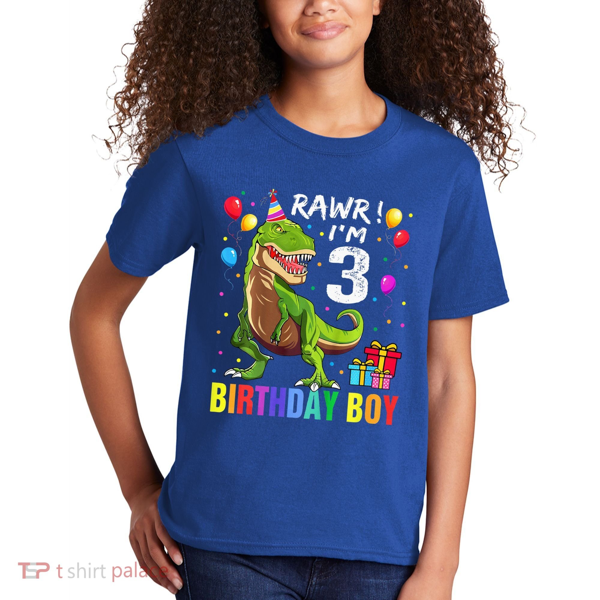 3 Year Old 3rd Birthday T Rex Dinosaur Kids T-Shirt