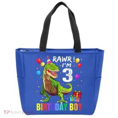 3 Year Old 3rd Birthday T Rex Dinosaur Tote Bag