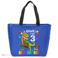 3 Year Old 3rd Birthday T Rex Dinosaur Tote Bag thumb 0