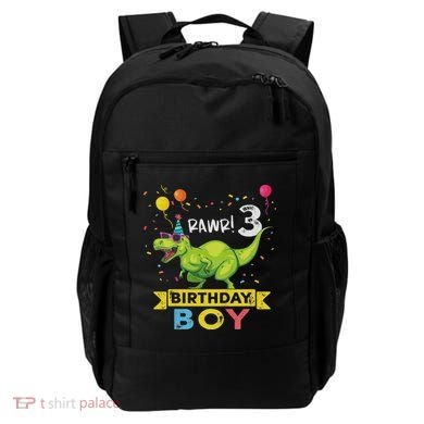 3 Year Old 3rd Birthday Boy T Rex Dinosaur Backpack