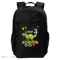 3 Year Old 3rd Birthday Boy T Rex Dinosaur Backpack thumb 0