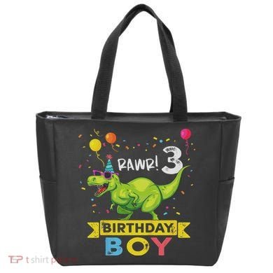 3 Year Old 3rd Birthday Boy T Rex Dinosaur Bag