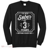 3 Years Sober Sobriety Anniversary Sober Anniversary Sweatshirt thumb 0