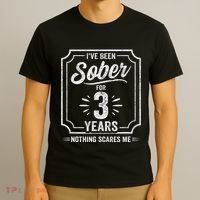 3 Years Sober Sobriety Anniversary Sober Anniversary T-Shirt thumb 3