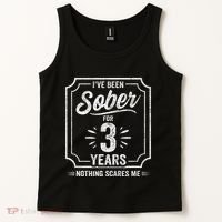 3 Years Sober Sobriety Anniversary Sober Anniversary Tank Top thumb 2