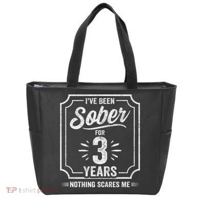 3 Years Sober Sobriety Anniversary Sober Anniversary Tote Bag