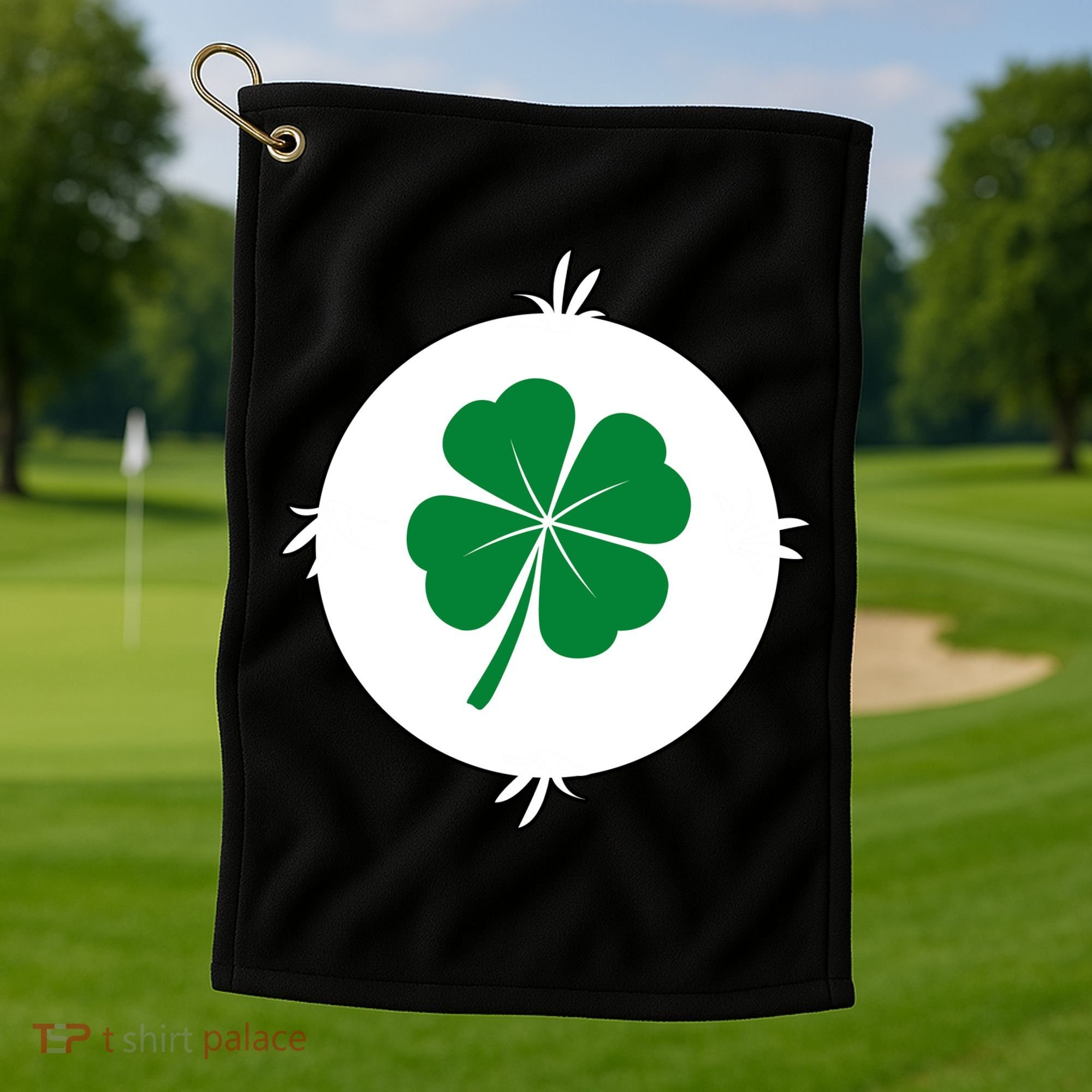 4 Leaf Clover Bear Halloween Costume Golf Towel