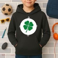 4 Leaf Clover Bear Halloween Costume Kids Hoodie thumb 2
