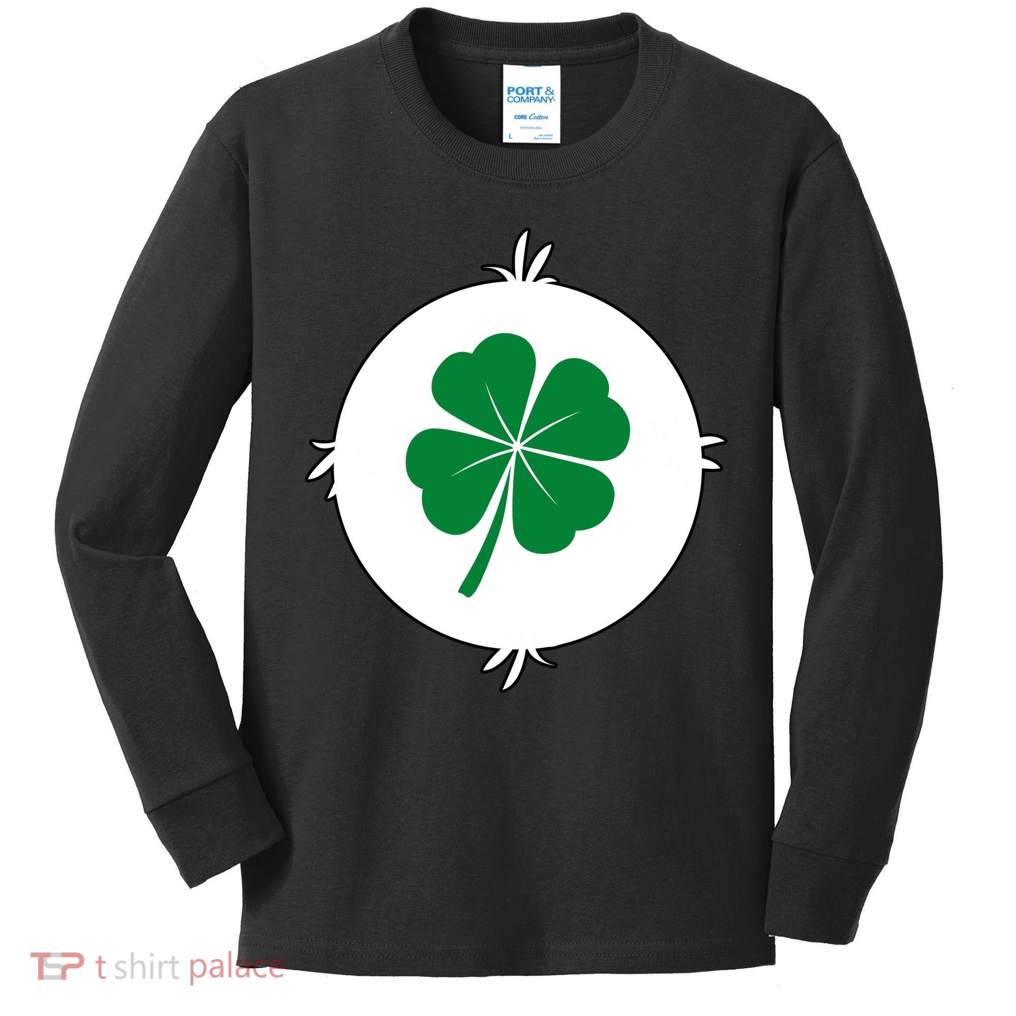 4 Leaf Clover Bear Halloween Costume Kids Long Sleeve Shirt