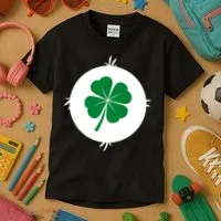 4 Leaf Clover Bear Halloween Costume Kids T-Shirt thumb 3