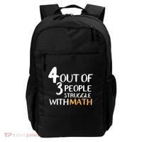 4 Out Of 3 People Struggle With Math Funny Backpack thumb 0