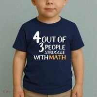 4 Out Of 3 People Struggle With Math Funny Toddler T-Shirt thumb 2