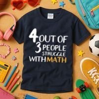 4 Out Of 3 People Struggle With Math Funny Kids T-Shirt thumb 3