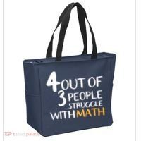 4 Out Of 3 People Struggle With Math Funny Tote Bag thumb 2
