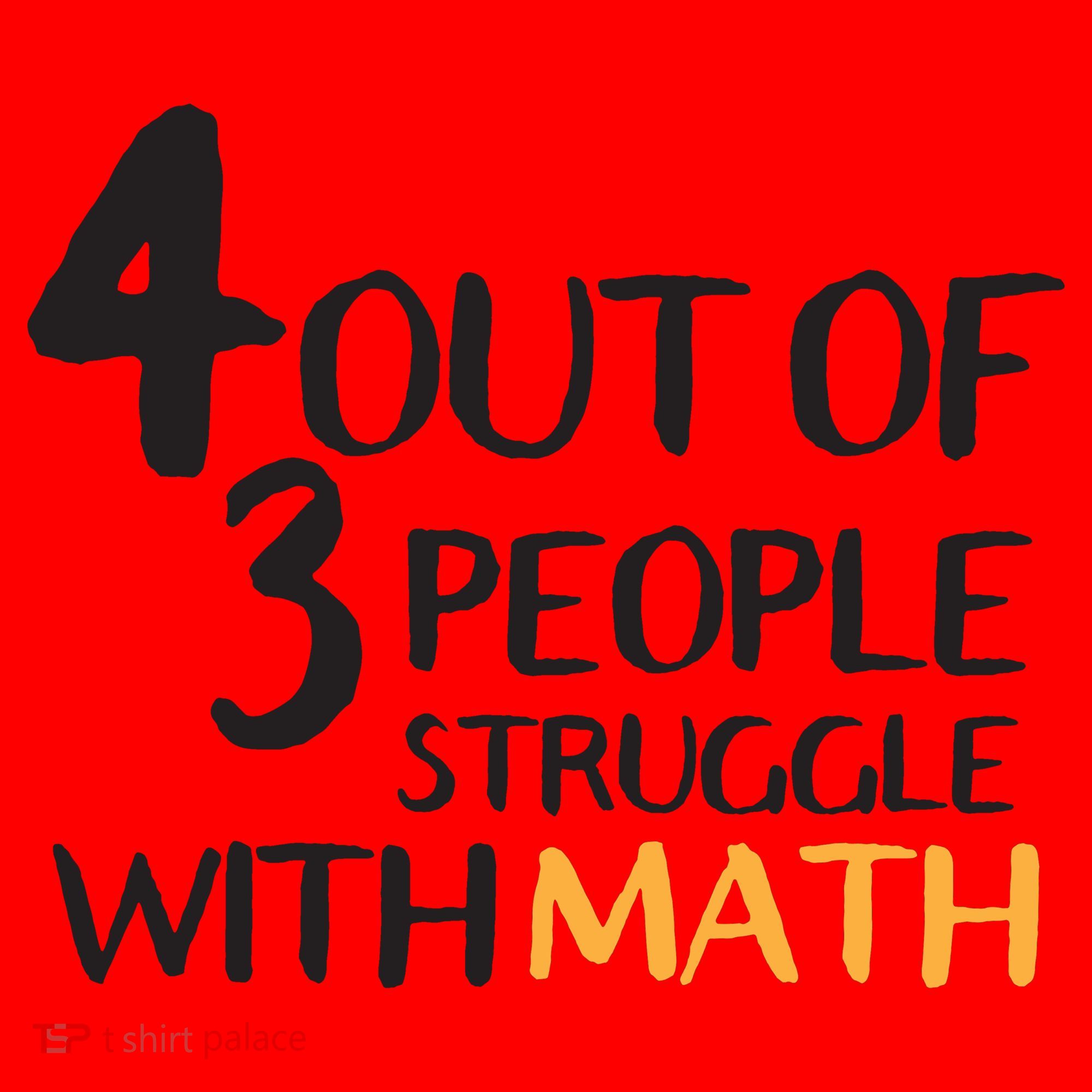 4 Out Of 3 People Struggle With Math Funny Santa Hat