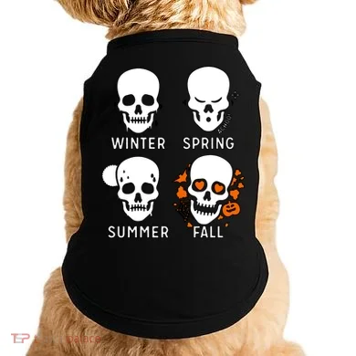 4 Seasons Skeleton Winter Summer Fall Spring Doggie Tank