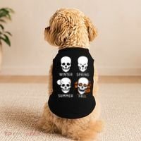 4 Seasons Skeleton Winter Summer Fall Spring Doggie Tank thumb 2