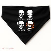 4 Seasons Skeleton Winter Summer Fall Spring USA-Made Doggie Bandana thumb 0