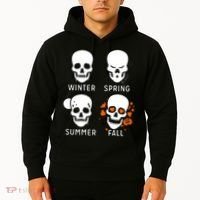 4 Seasons Skeleton Winter Summer Fall Spring Hoodie thumb 2