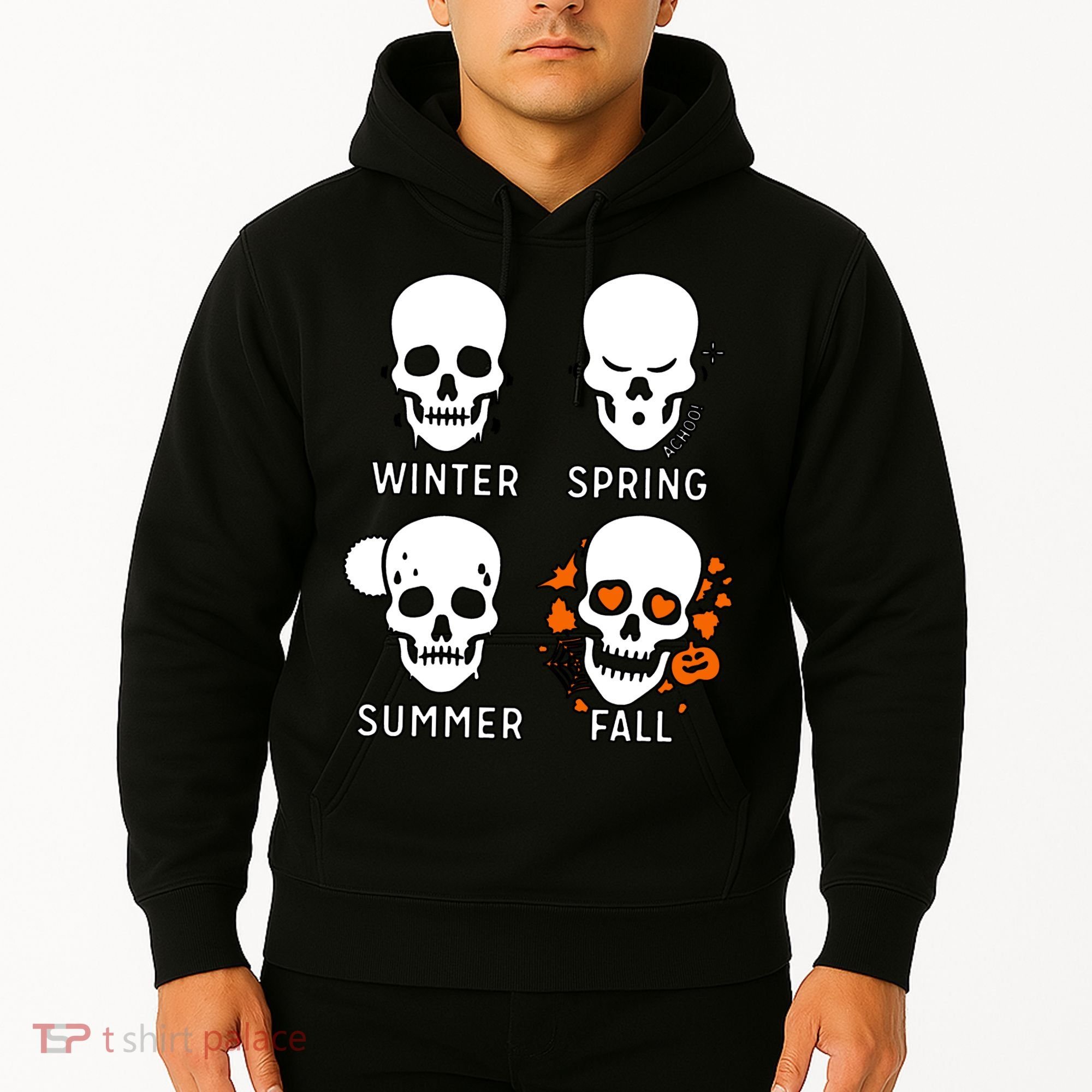 4 Seasons Skeleton Winter Summer Fall Spring Hoodie
